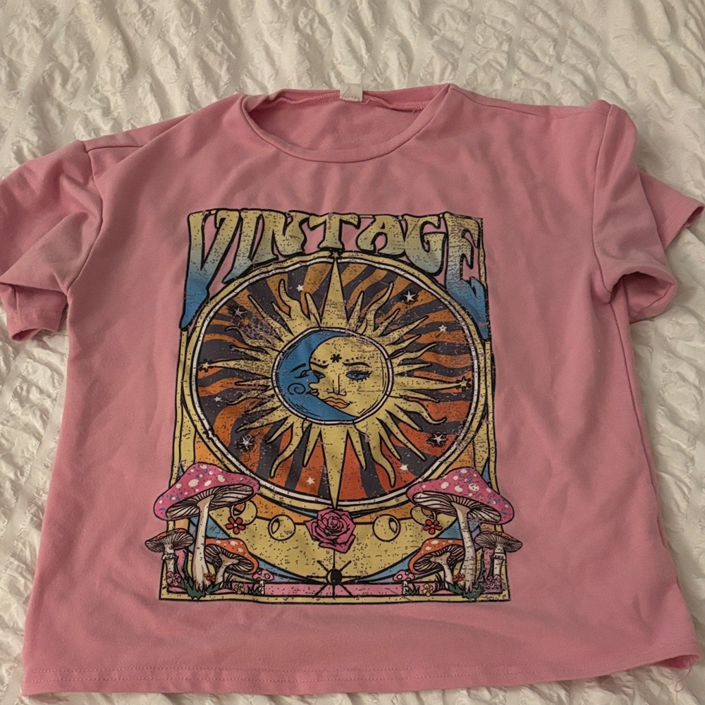 Pink Vintage Graphic T-Shirt
